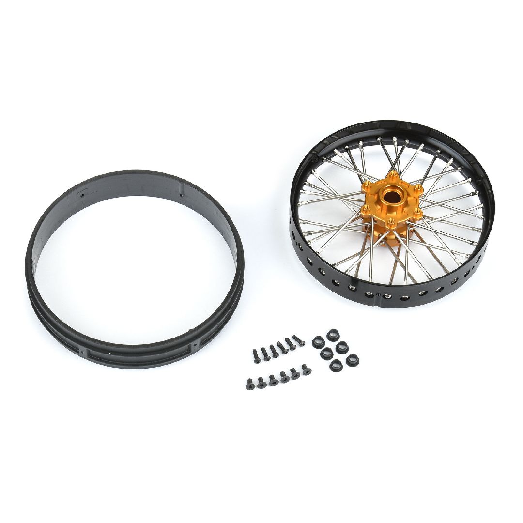 Pro-Line Pro-Spec Alum V2 Bead Front Wheel, Black/Gold – image 3