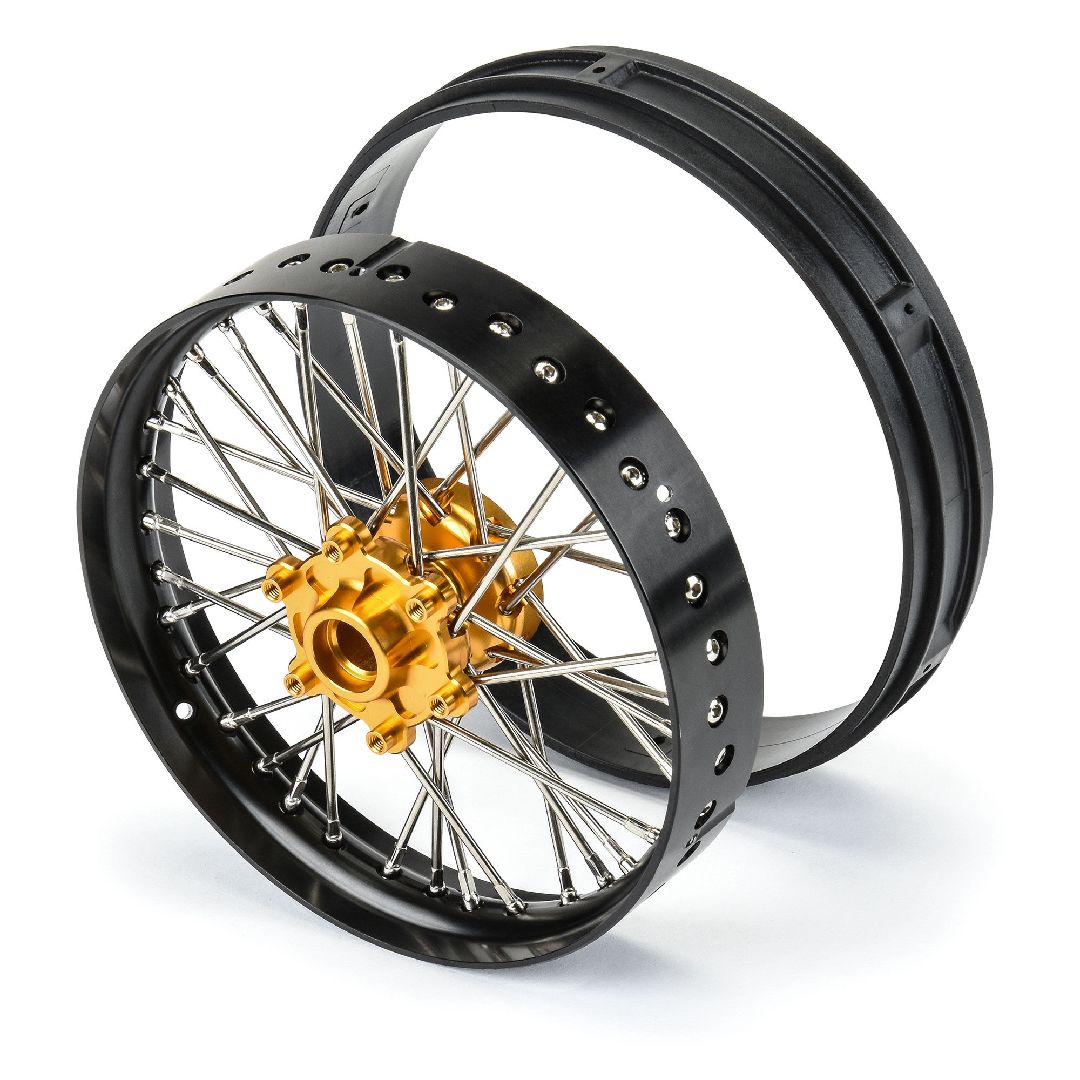 Pro-Line Pro-Spec Alum V2 Bead Front Wheel, Black/Gold – image 5