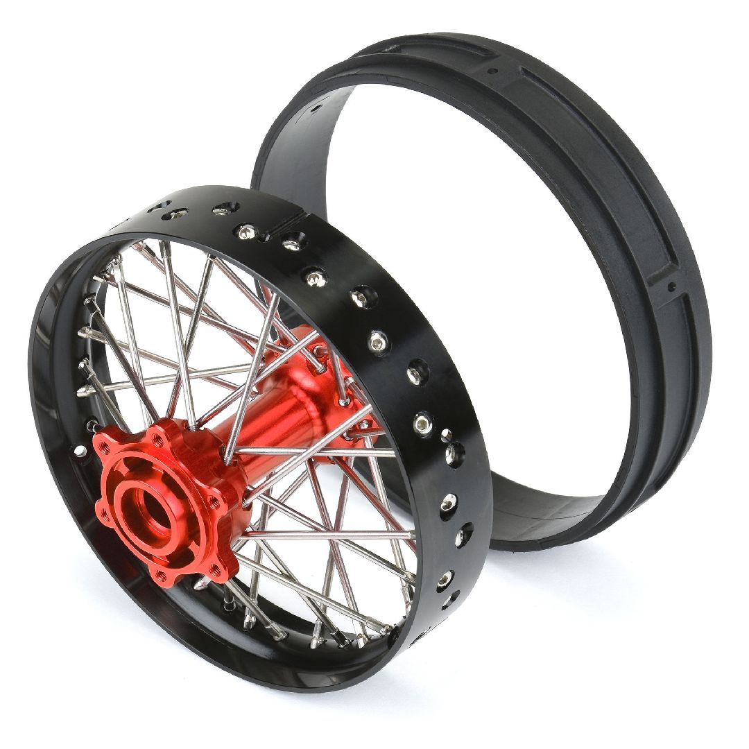 Pro-Line Pro-Spec Alum V2 Bead Rear Wheel, Black/Red – image 3