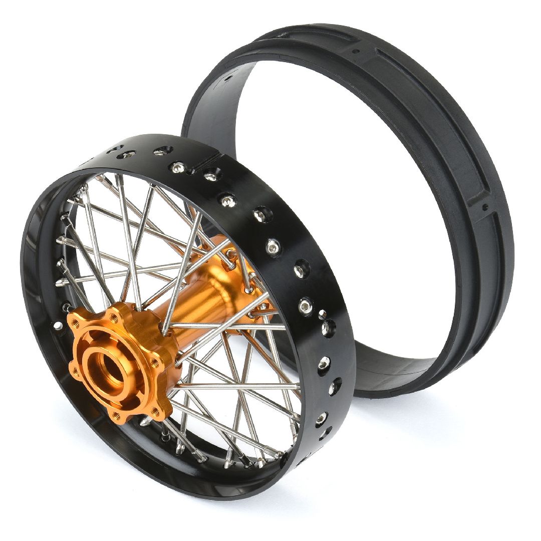 Pro-Line Pro-Spec Alum V2 Bead Rear Wheel, Black/Gold – image 3
