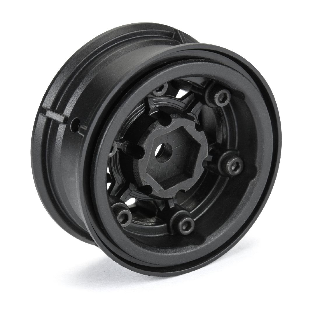 Pro-Line Holcomb F/R 1.55" 12mm Crawler Bead-Loc Whls (2) Black – image 6