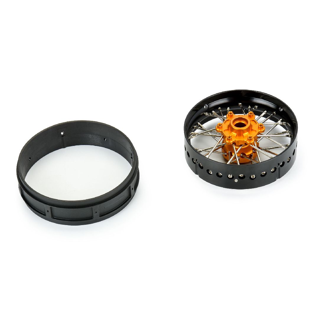 Pro-Line Pro-Spec Alum Front Wheel Assembled, Black/Gold – image 2