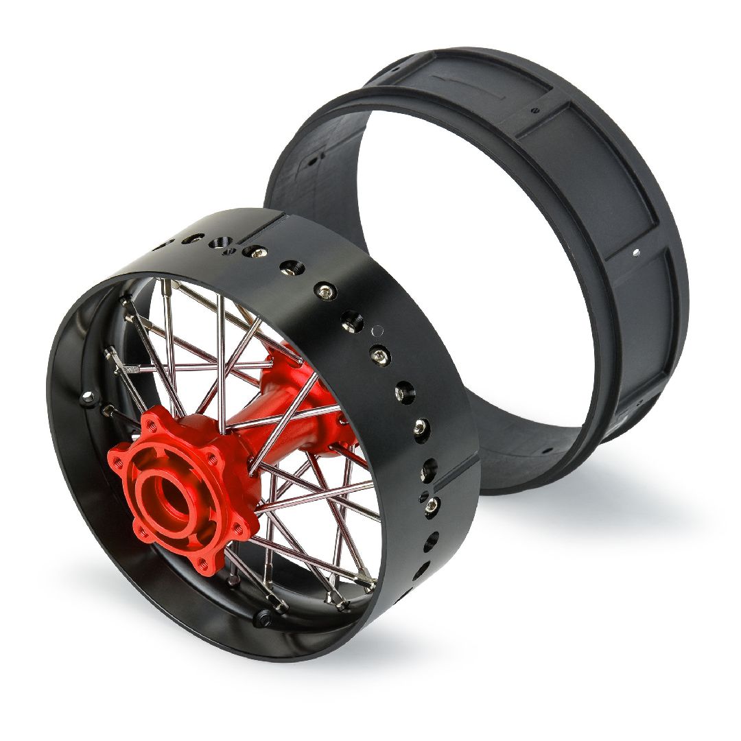 Pro-Line Pro-Spec Aluminum V2 Bead Rear Wheel Black/Red (1) – image 3