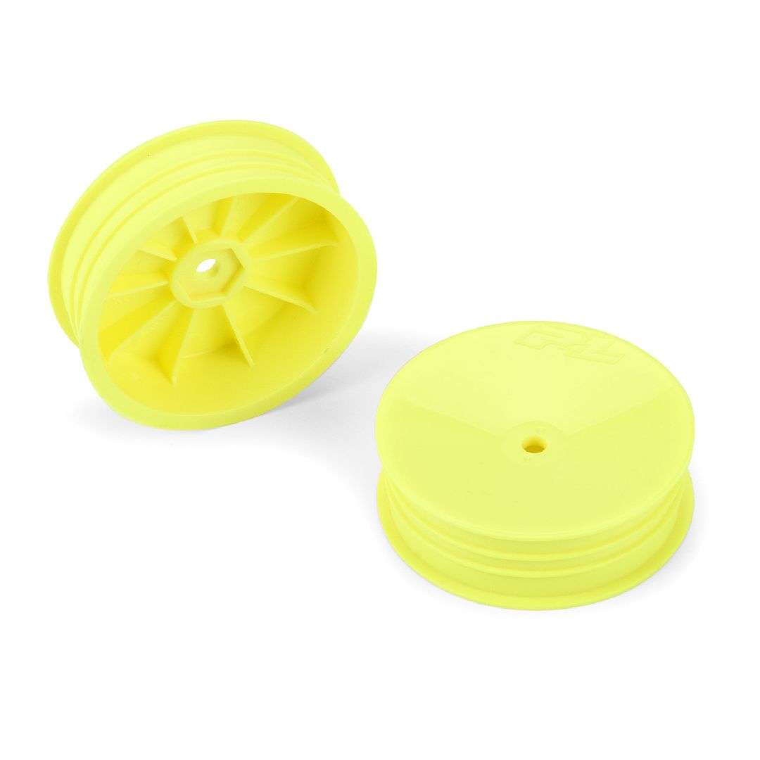 Pro-Line Velocity 2.0 Narrow  Front 2.2" 12mm Wheels (2) Yellow – image 2