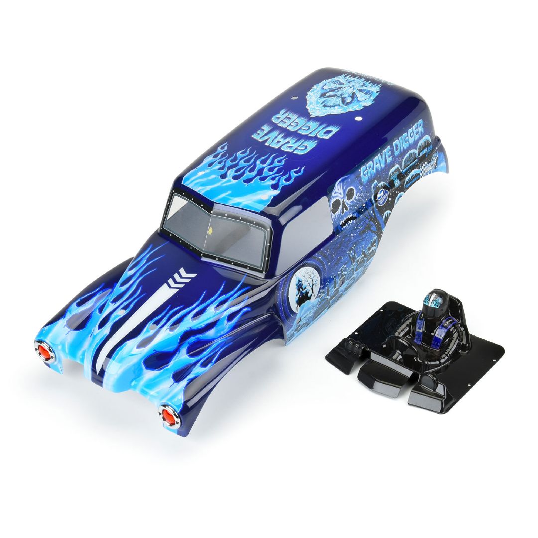 Pro-Line 1/10 Grave Digger Ice (Blue) Painted Body Set: LMT – image 4