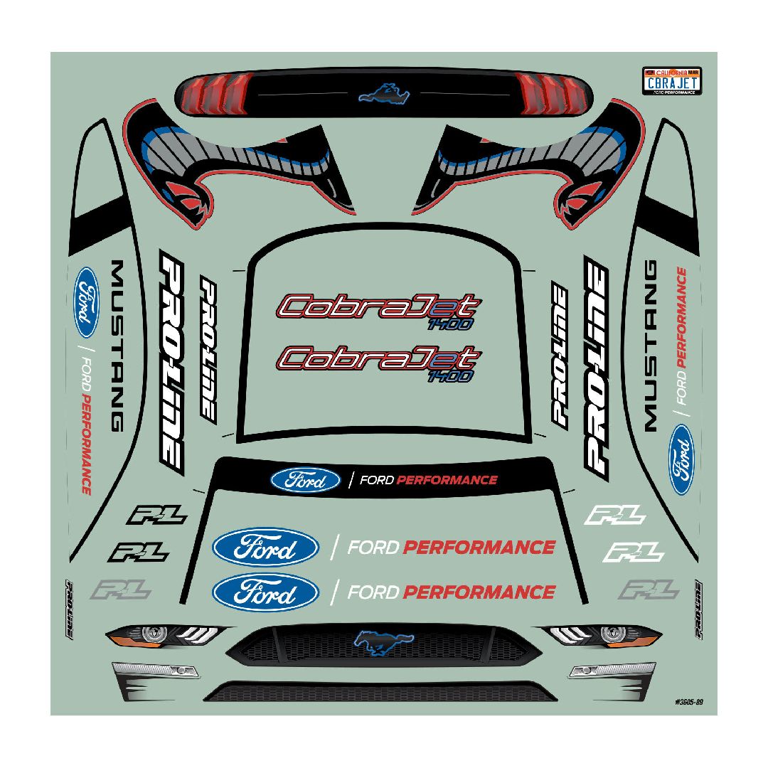 Pro-Line 1/16 '21 Mustang Cobra Jet Clr Bdy: Losi Mini Drag – image 2