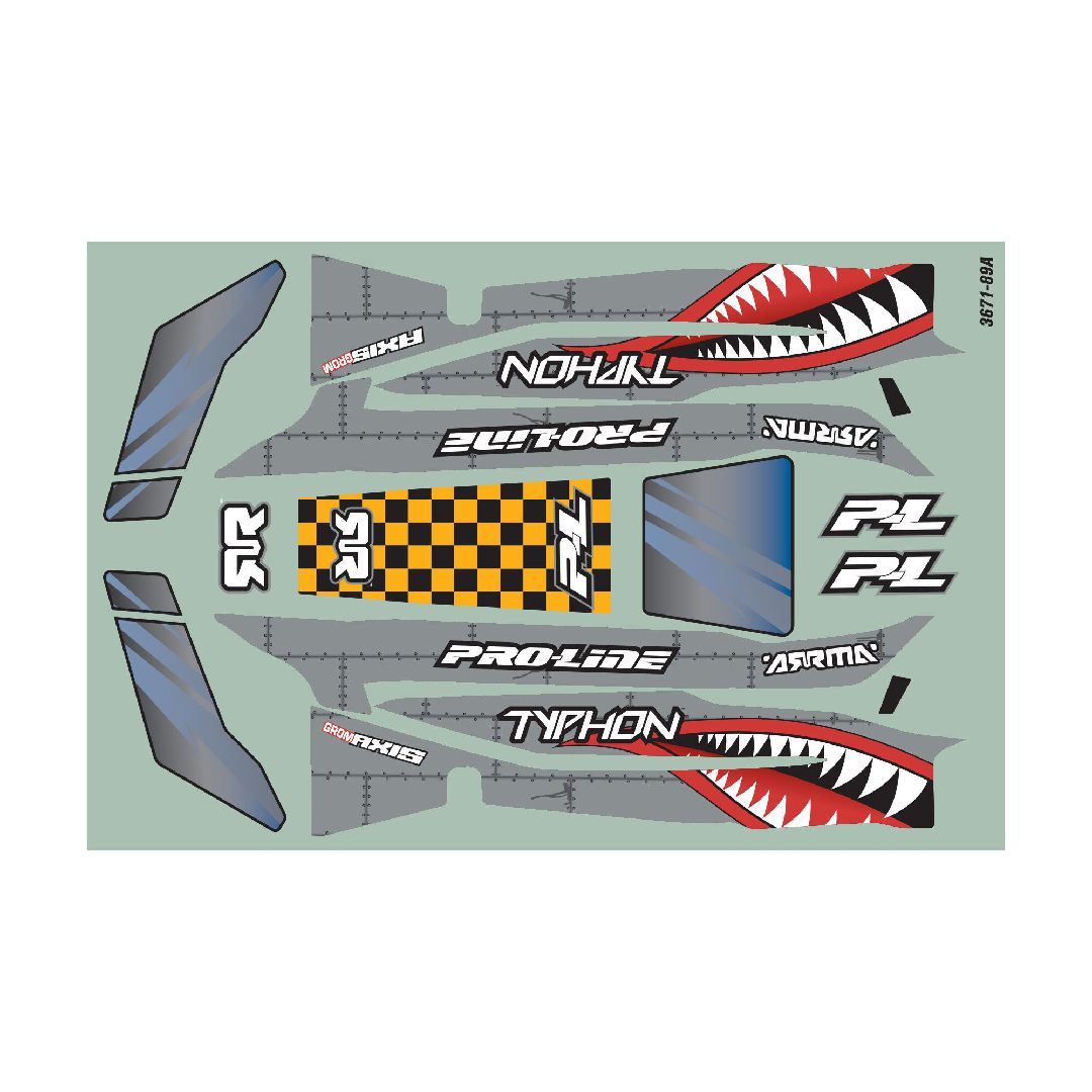 Pro-Line Axis Tough-Color Grey Body for Arrma Typhon GROM – image 5