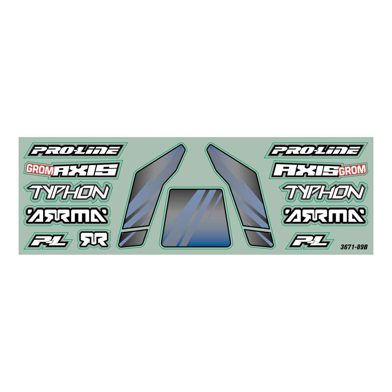 Pro-Line Axis Jagged Body for Arrma Typhon Grom (White/Blue) – image 5