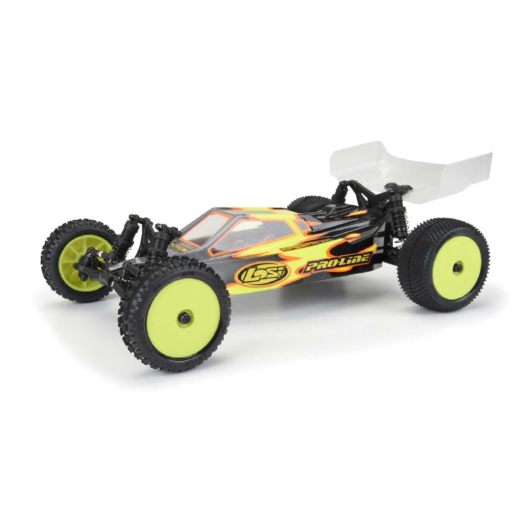 Pro-Line Wedge Carpet Mini-B Tires on Yellow Wheels (2) – image 3