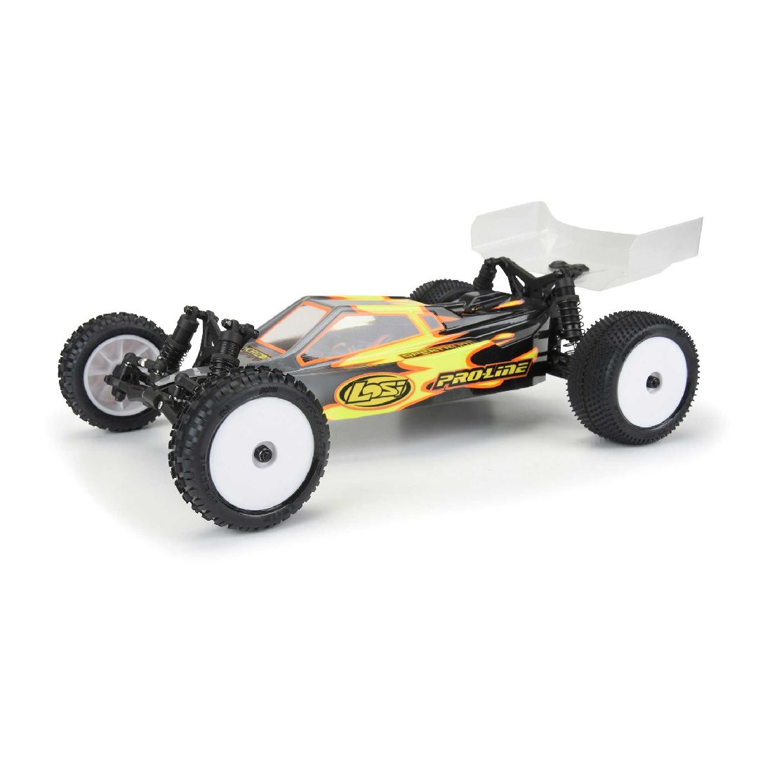 Pro-Line Wedge Carpet Mini-B Tires on White Wheels (2) – image 4