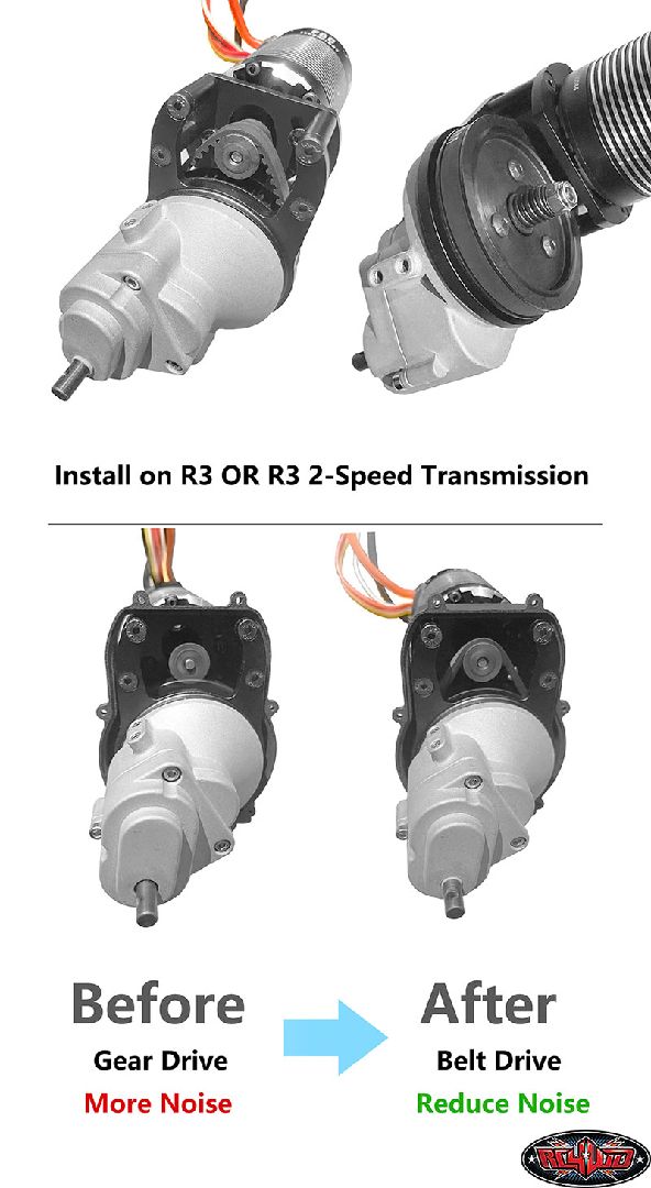 RC4WD Belt Drive Kit for R3 Single 2-Speed Transmissions – image 5