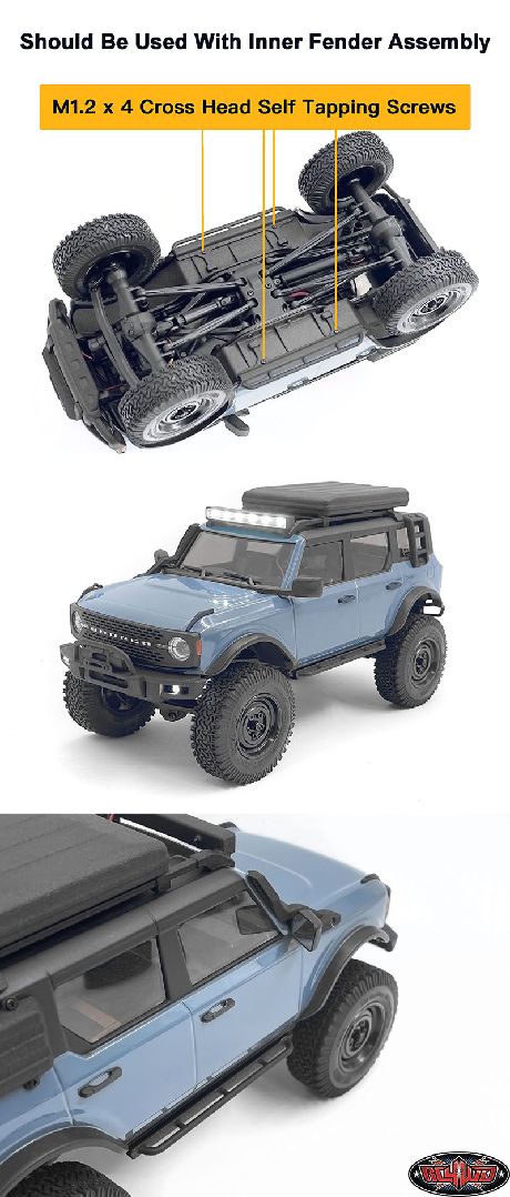RC4WD Side Sliders for Axial SCX24 2021 Ford Bronco – image 2