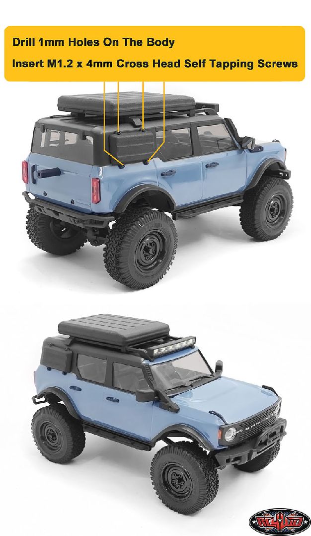 RC4WD Rear Side Window Box for Axial SCX24 2021 Ford Bronco – image 4