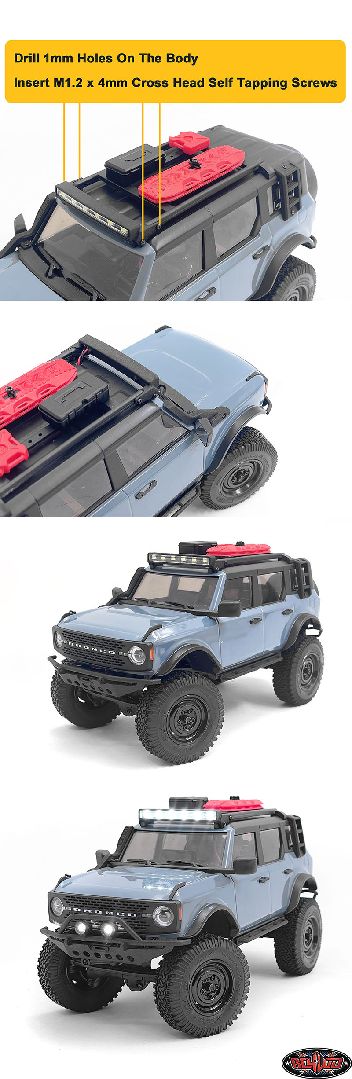 RC4WD Roof LED Light Bar for Axial SCX24 2021 Ford Bronco – image 3