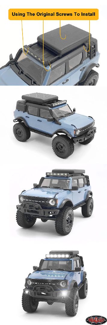 RC4WD Roof Rack & Cargo Carrier w/LED - Axial SCX24 2021 Bronco – image 4