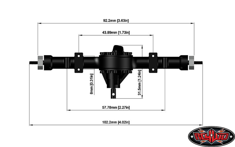 RC4WD Yota II 1/18 Cast Front And Rear Axle Set – image 2