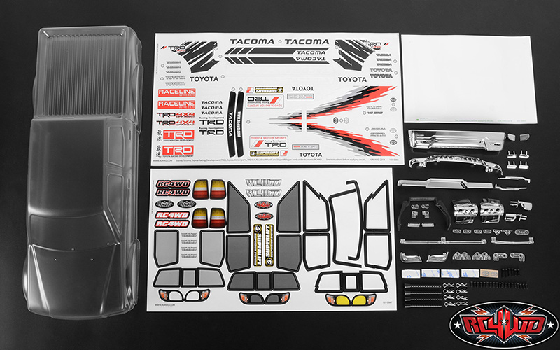RC4WD 2001 Toyota Tacoma 4 Door Body for TF2 LWB 313MM/12.3" – image 5