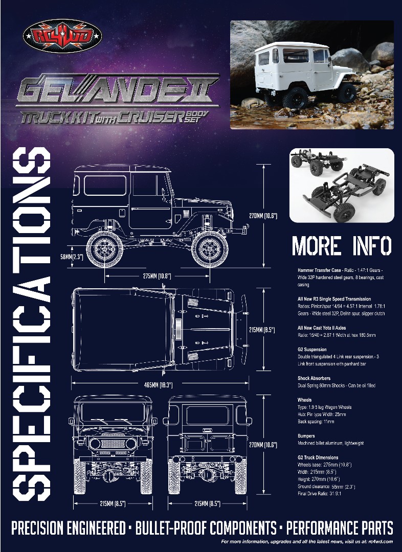 RC4WD 1/10 Gelande II Cruiser 4x4 Kit thumbnail 15