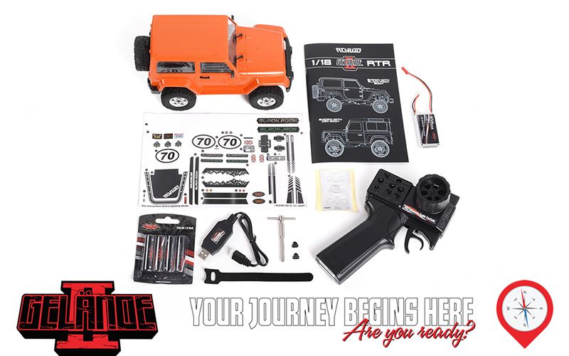 RC4WD 1/18 Gelande II Black Rock 4x4 RTR - Orange – image 2