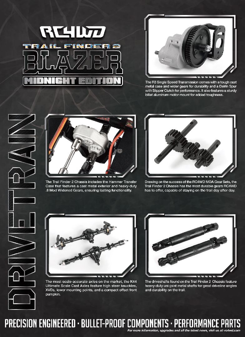 RC4WD 1/10 Trail Finder 2 Chevrolet Blazer 4x4 RTR - Midnight thumbnail 5