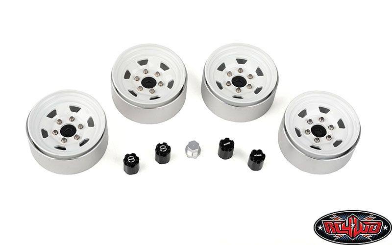 RC4WD 1.7" Stamped Steel Beadlock SR5 Wheels (White/Black) (4) – image 6