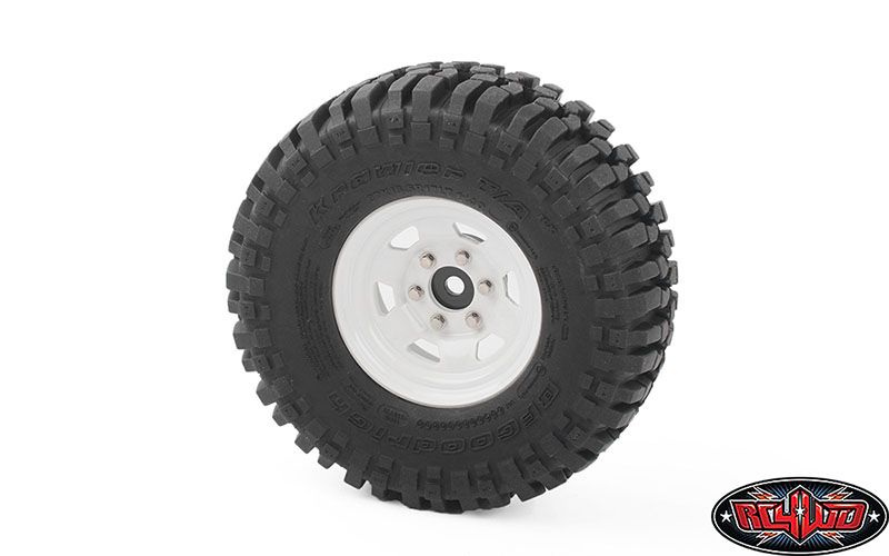RC4WD 1.7" Stamped Steel Beadlock SR5 Wheels (White/Black) (4) – image 8