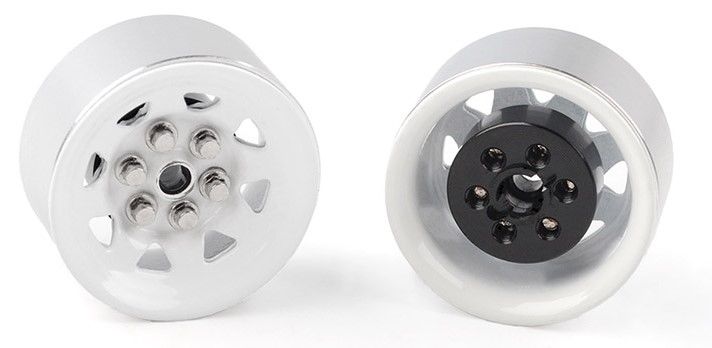 RC4WD 0.7" Stamped Steel Stock Beadlock Wheels (White) (4) – image 2