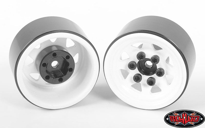 RC4WD 1.0" Stamped Steel Stock Beadlock Wheels (White) (4) – image 4