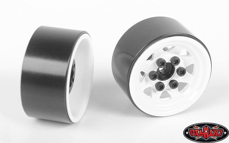 RC4WD 1.0" Stamped Steel Stock Beadlock Wheels (White) (4) – image 3