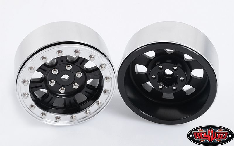 RC4WD 2.2" Raceline Monster Beadlock Wheels (Black/Silver) (4) – image 3