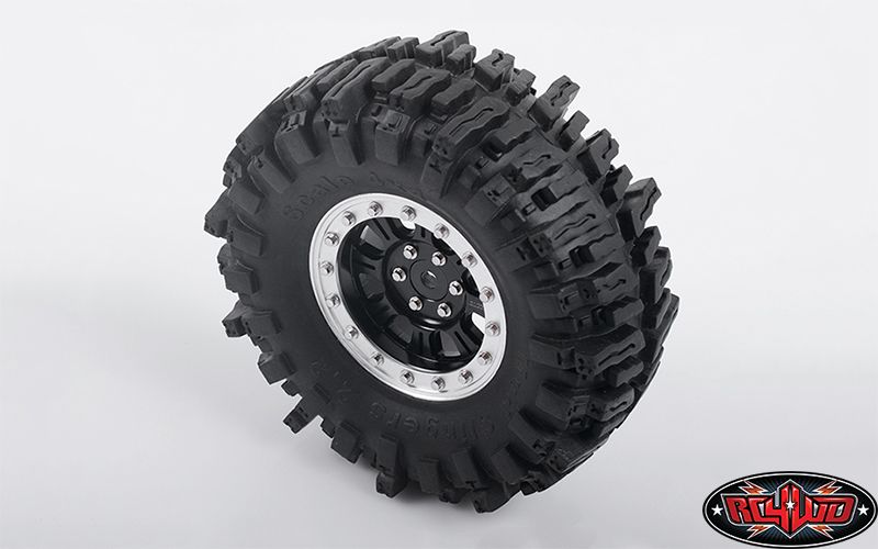 RC4WD 2.2" Raceline Monster Beadlock Wheels (Black/Silver) (4) – image 4