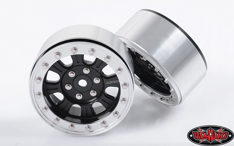RC4WD 2.2" Raceline Monster Beadlock Wheels (Black/Silver) (4) – image 5