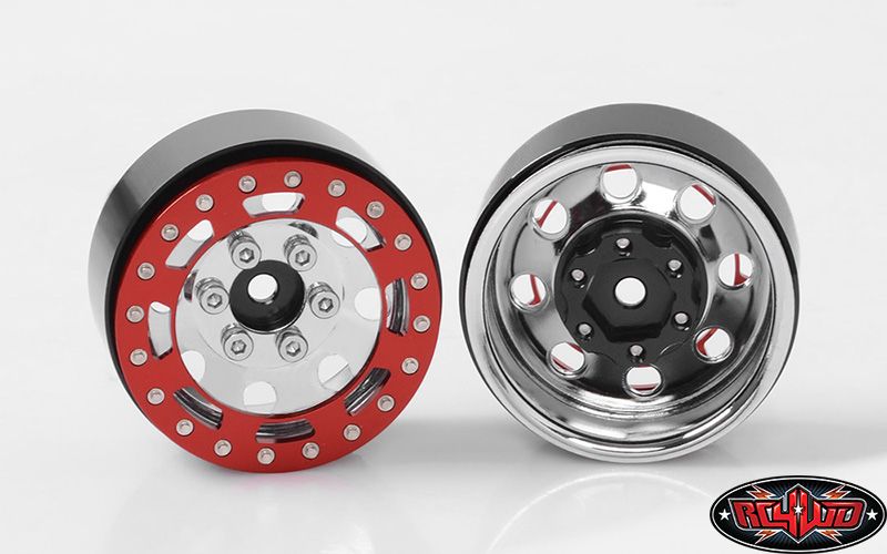 RC4WD 1.7" TRO Stamped Steel Beadlock Wheels (Red/Chrome) (4) – image 2