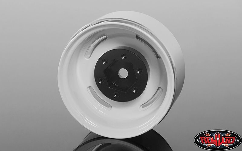 RC4WD 1.55" Vintage Yota 6 Lug Steel Beadlock Wheels (White) (4) – image 2