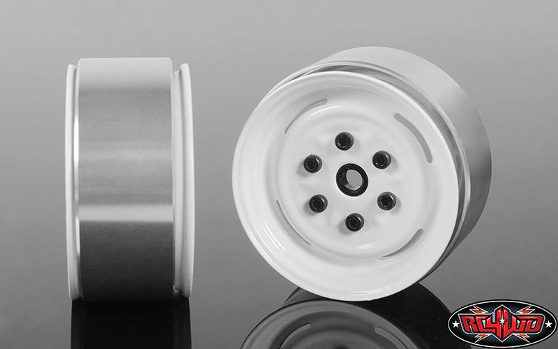 RC4WD 1.55" Vintage Yota 6 Lug Steel Beadlock Wheels (White) (4) – image 5