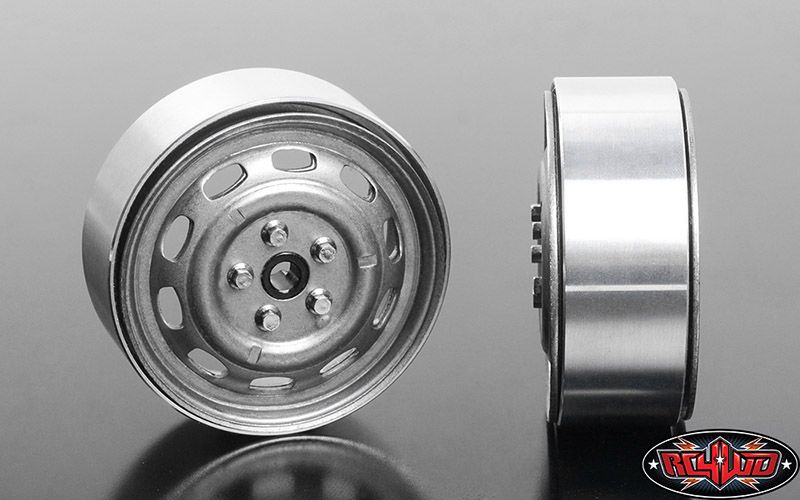 RC4WD 1.7" Stamped Steel 10-Oval Hole Wheels (Plain) (4) – image 2