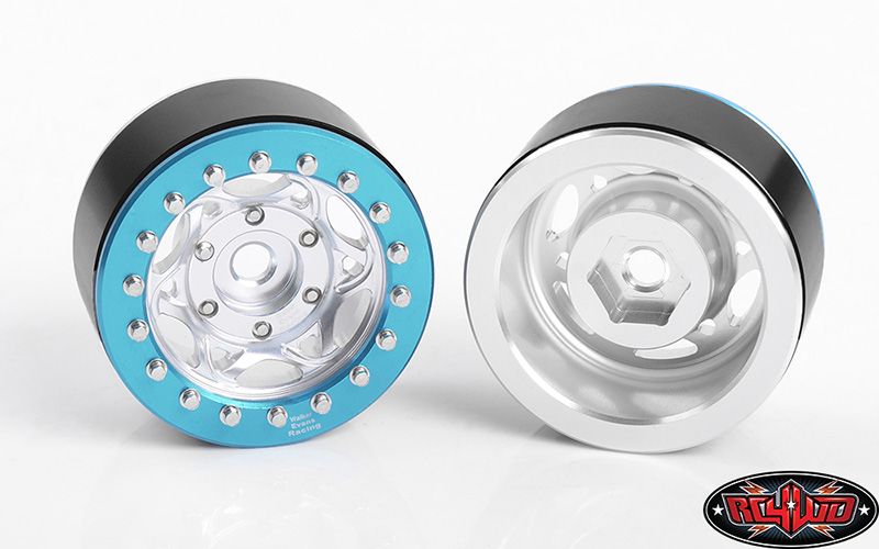 RC4WD 1.55" Walker Evans 501 Legend Beadlock Wheels(Slvr/Blu)(4) – image 2