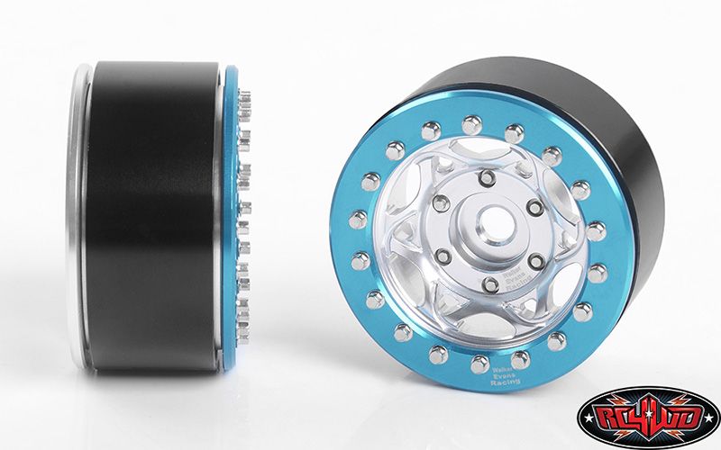 RC4WD 1.55" Walker Evans 501 Legend Beadlock Wheels(Slvr/Blu)(4) – image 3
