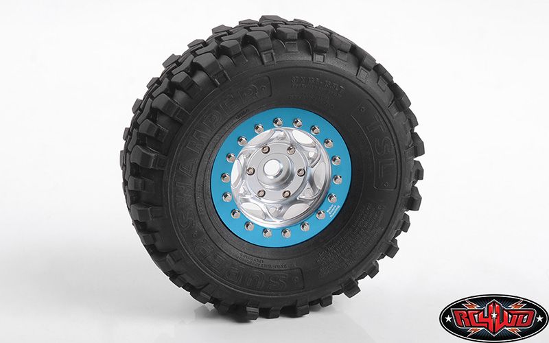 RC4WD 1.55" Walker Evans 501 Legend Beadlock Wheels(Slvr/Blu)(4) – image 5