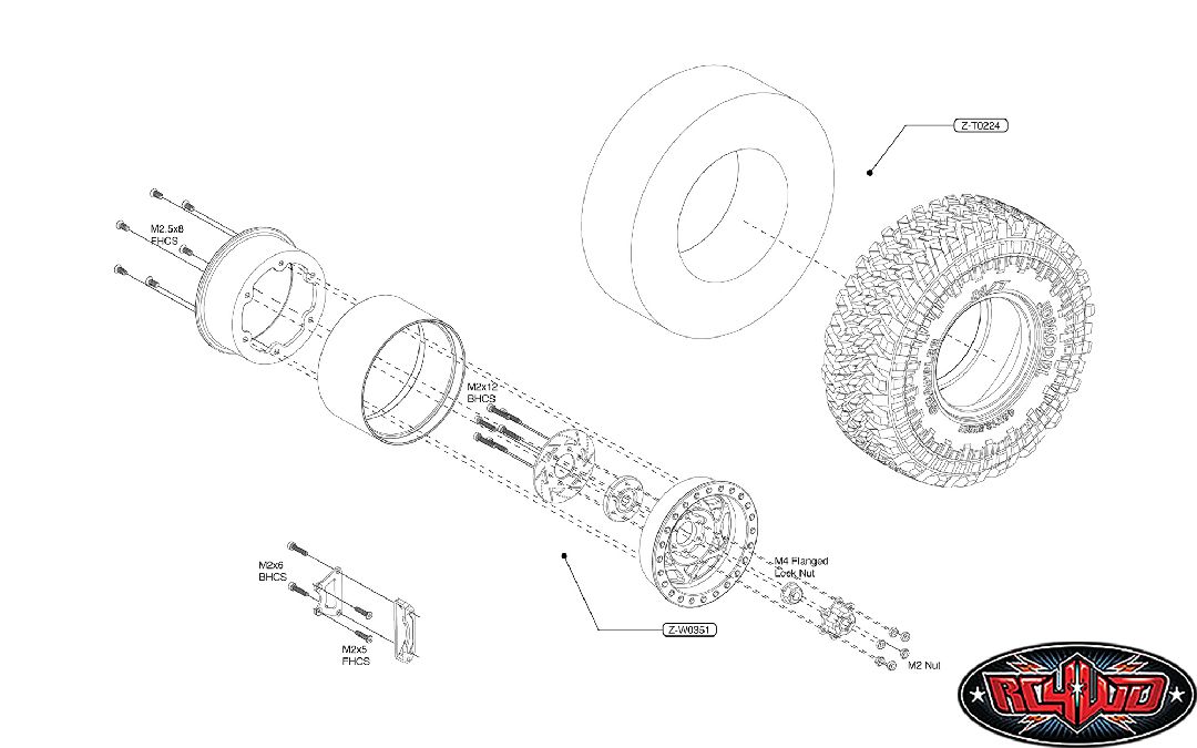 RC4WD Rock Crawler 2.2" Plastic Beadlock Wheels (2) – image 4
