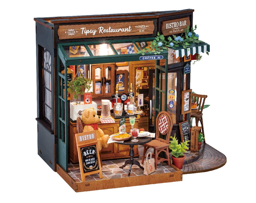 Rolife Tipsy Restaurant DIY Miniature House Kit – image 2