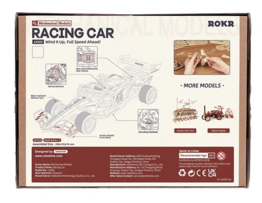 ROKR F1 Racing Car 3D Wooden Puzzle – image 3