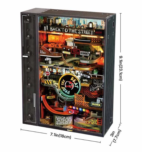ROKR Hip-Hop Street Book Nook Shelf Insert – image 2