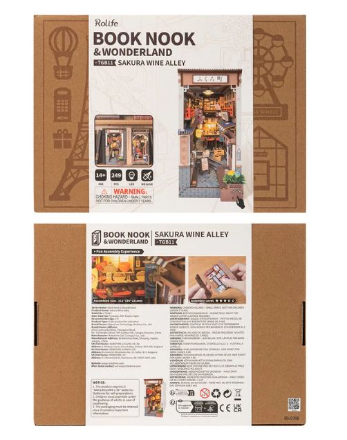 Rolife Sakura Wine Alley DIY Book Nook Shelf Insert – image 3