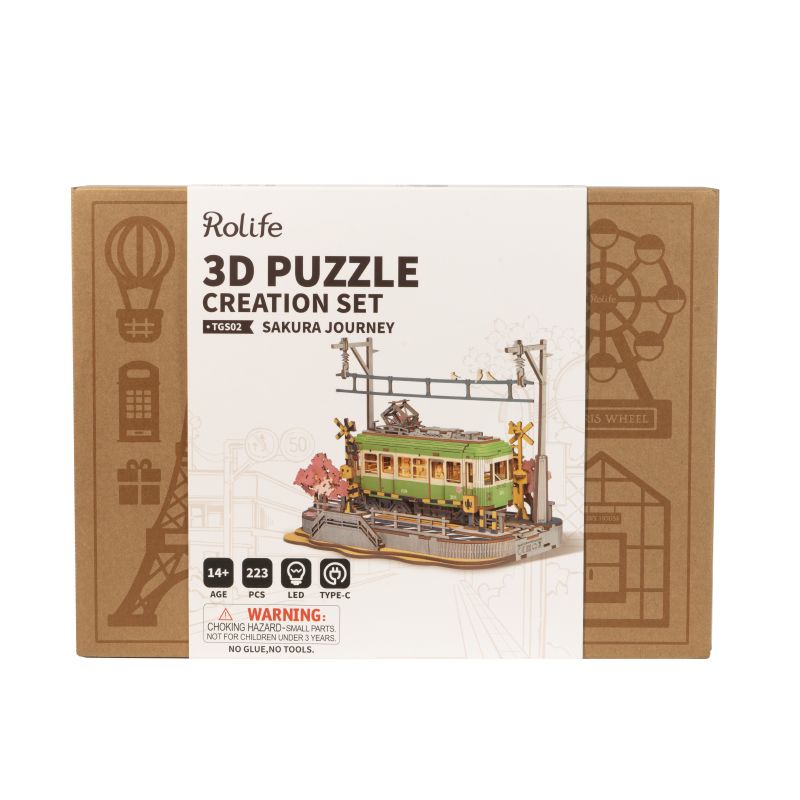 Rolife Sakura Journey 3D Wooden Puzzle – image 2