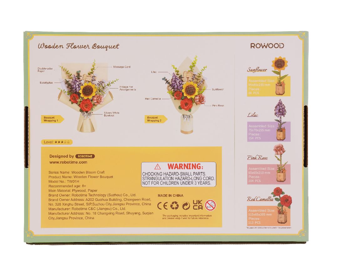 Rowood Wooden Flower Bouquet – image 2