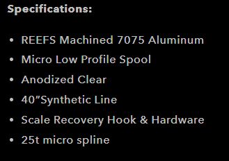 Reefs Aluminum Micro Winch Spool Kit - 40" Synthetic Line – image 2