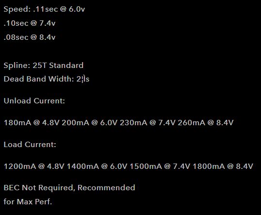 Reefs RAW100 Mini Submarine Servo - 103oz 0.08sec@8.4V-Blk – image 6