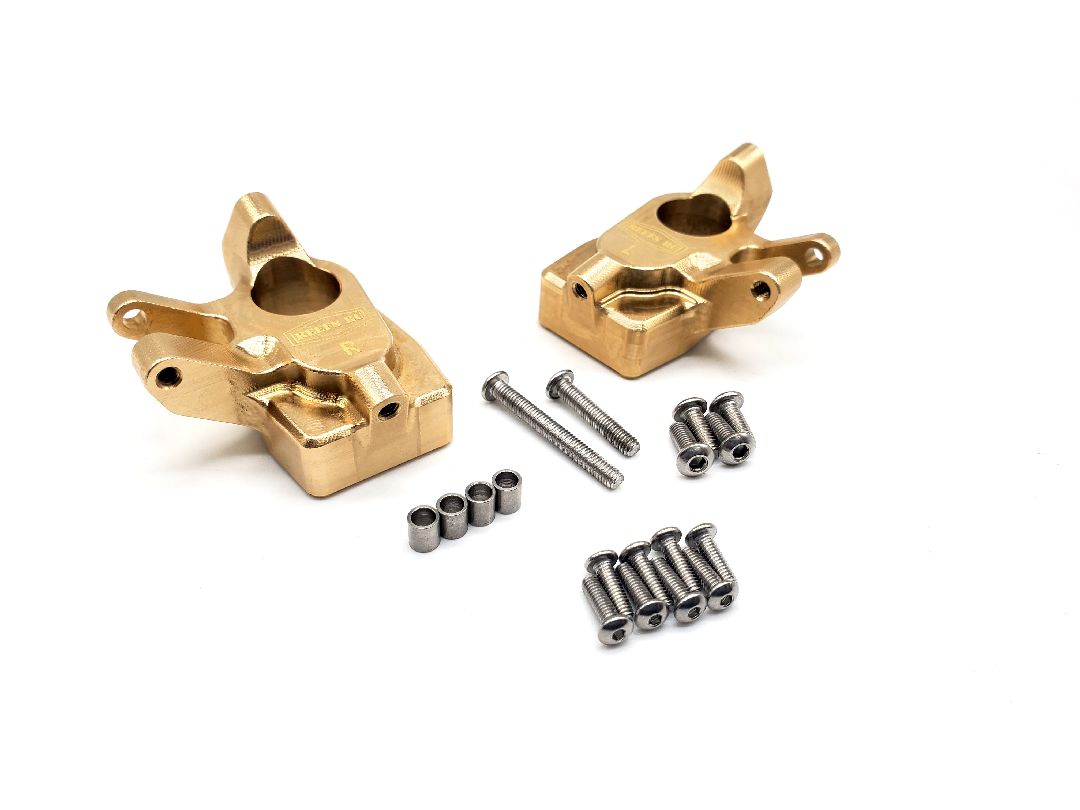 Reefs Brass Portal Knuckle Set SCXPro/Capra/SCX10.3 – image 3