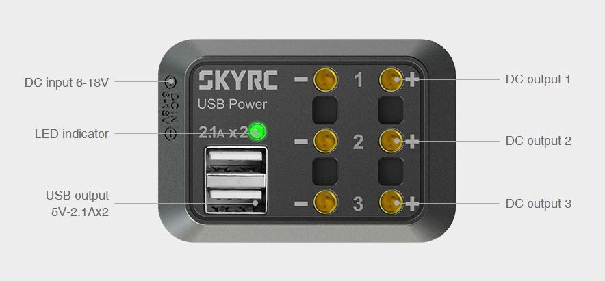 SkyRC DC Power Distributor - Banana Plug DC Input Connector – image 2